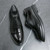 Men's black retro cap toe oxford dress shoe 11