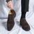 Men's brown nubuck cap toe oxford dress shoe 07