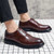 Men's brown retro plain oxford dress shoe 02