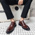 Men's brown retro plain oxford dress shoe 04