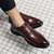 Men's brown retro plain oxford dress shoe 07
