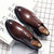 Men's brown retro plain oxford dress shoe 08