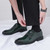 Men's green pattern leather brogue square toe oxford dress shoe 09