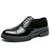 Men's black retro brogue cap toe oxford dress shoe 01