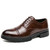 Men's brown retro brogue cap toe oxford dress shoe 01