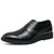 Men's black retro wingtip brogue oxford dress shoe 01