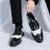 Men's black white wingtip brogue two tone oxford dress shoe 04