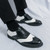 Men's black white wingtip brogue two tone oxford dress shoe 02