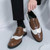 Men's brown white wingtip brogue two tone oxford dress shoe 04