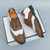 Men's brown white wingtip brogue two tone oxford dress shoe 08