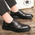 Men's black retro wingtip brogue oxford dress shoe 02