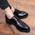 Men's black brogue derby dress shoe 03