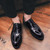 Men's black brogue derby dress shoe 06