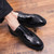 Men's black brogue derby dress shoe 07