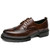 Men's brown retro wingtip brogue derby dress shoe 01