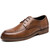 Men's brown urban retro brogue derby dress shoe 01