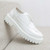 Men's white patent long wing brogue tick sole derby dress shoe 08