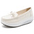 Women's beige causal top butterfly lace slip on rocker bottom shoe 01