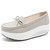 Women's grey causal top butterfly lace slip on rocker bottom shoe 01