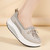 Women's grey retro canvas low cut lace rocker bottom shoe sneaker 03 Women's grey retro canvas low cut lace rocker bottom shoe sneaker 03
