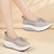 Women's grey retro canvas low cut lace rocker bottom shoe sneaker 06 Women's grey retro canvas low cut lace rocker bottom shoe sneaker 06