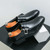 Men's black retro monk strap buckle slip on dress shoe 10
