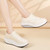 Women's beige wingtip brogue lace up rocker bottom shoe sneaker 06