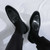 Men's black croc skin pattern bow tie on top slip on dress shoe 04
