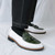 Men's green croc skin pattern tassel on top slip on dress shoe 05