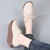 Women's beige casual plain lace up rocker bottom shoe sneaker 06