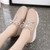Women's brown casual plain lace up rocker bottom shoe sneaker 09