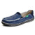 Blue casual denim style slip on shoe loafer 01