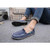 Blue casual denim style Converse slip on shoe loafer 07