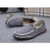 Grey casual denim style slip on shoe loafer 10