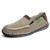Brown casual denim style slip on shoe loafer 01