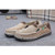 Brown casual denim style slip on shoe loafer 07