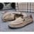 Brown casual denim style slip on shoe loafer 09