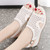 Women's beige pattern shape hollow out buckle shoe sandal 07