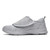 Women's grey wide velcro open vamp stripe nursing shoe sneaker 06