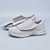 Women's grey wide velcro open vamp stripe nursing shoe sneaker 03