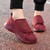 Women's maroon red wide velcro open vamp stripe nursing shoe sneaker 03