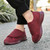 Women's maroon red wide velcro open vamp stripe nursing shoe sneaker 06