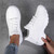 Women's white sock like entry double rocker bottom shoe sneaker 07