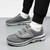 Women's grey wide velcro open vamp winter nursing shoe sneaker 07