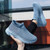 Women's grey flyknit plan sock like fit slip on shoe sneaker 08