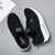 Women's black flyknit Japanese kanji hollow rocker bottom shoe sneaker 09
