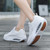 Women's white flyknit Japanese kanji hollow rocker bottom shoe sneaker 05