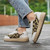 Women's white leopard pattern casual lace up shoe sneaker 07