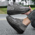 Women's grey flyknit stripe texture sock like rocker bottom shoe sneaker 05