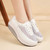 Women's white retro hollow out lace rocker bottom shoe sneaker 02